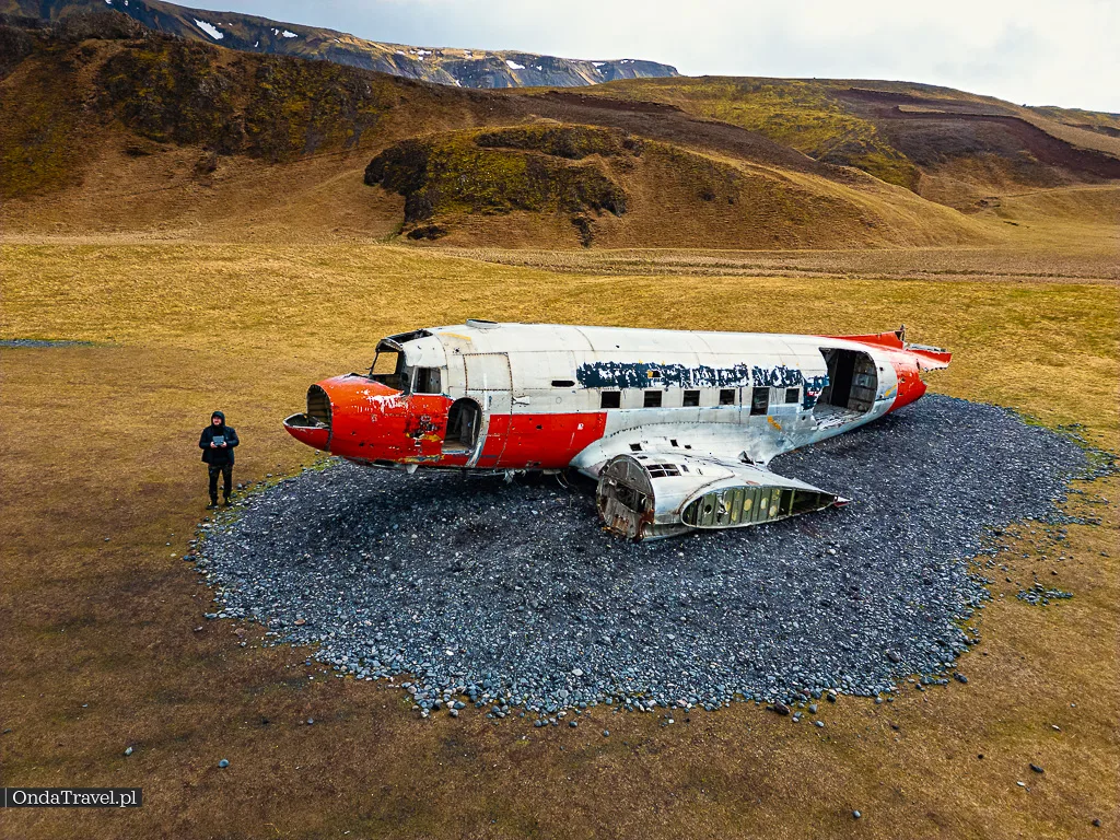 Wrak samolotu DC-3 na południu Islandii