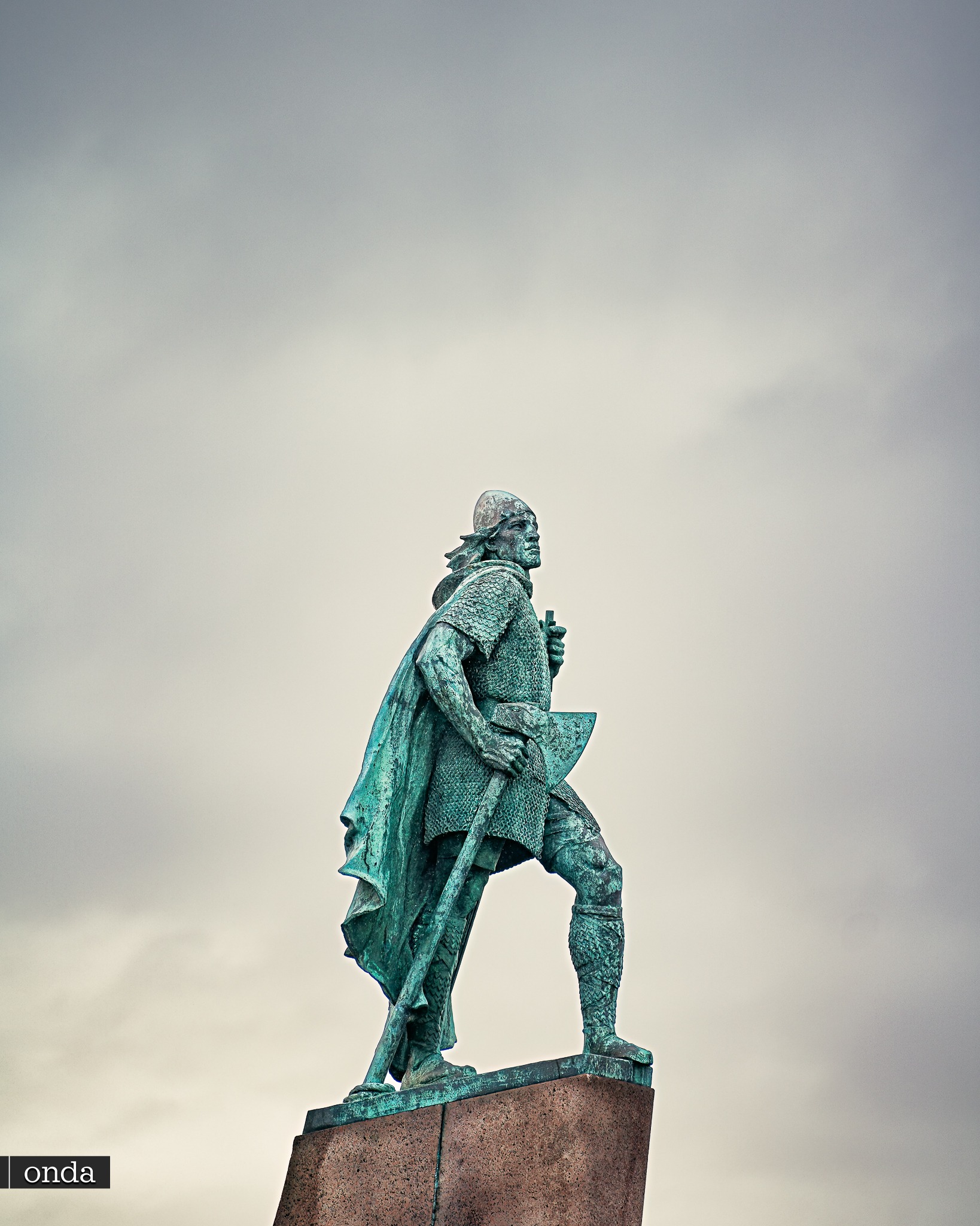 Leif Eriksson Monument, also known as "Statue of Leif Eriksson" in the capital of Iceland Reykjavik 