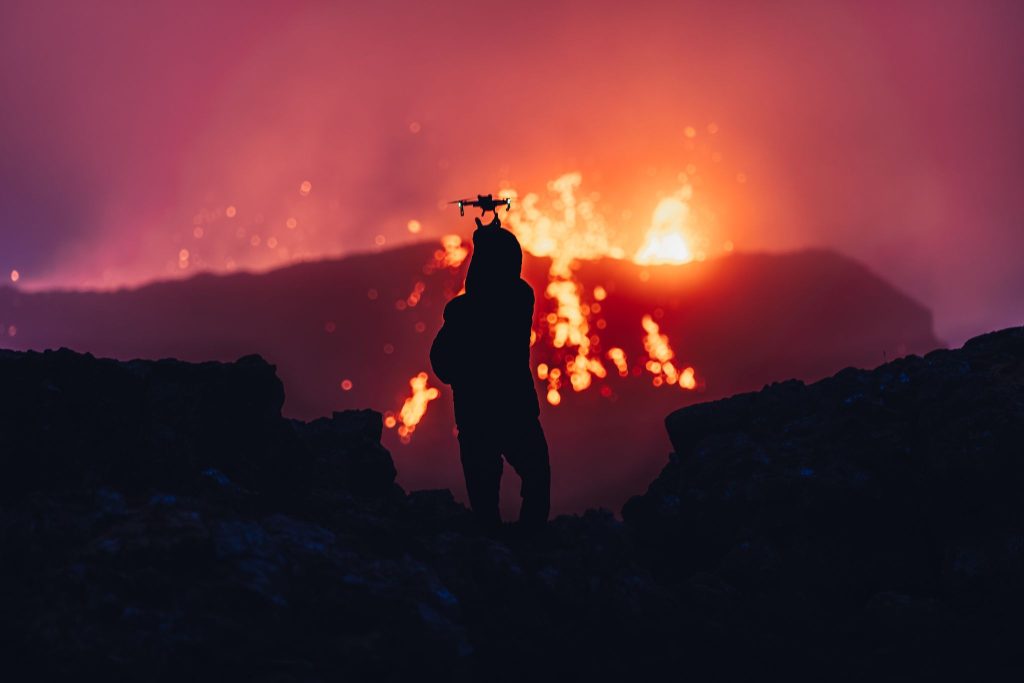Eruption Fagradalsfjall Litli Hrutur in Iceland -