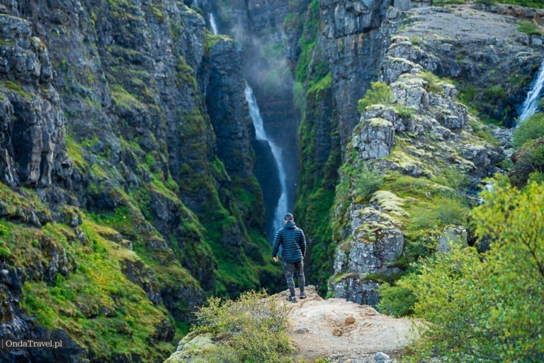 Wodospad Glymur na Islandii i szlak nad kanionem Hvalfjörður