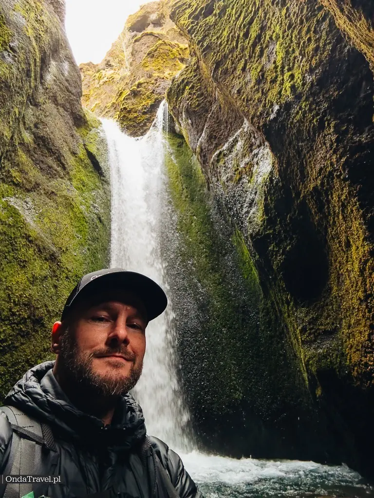 Nauthúsagil canyon and Nauthúsafoss waterfall in southern Iceland