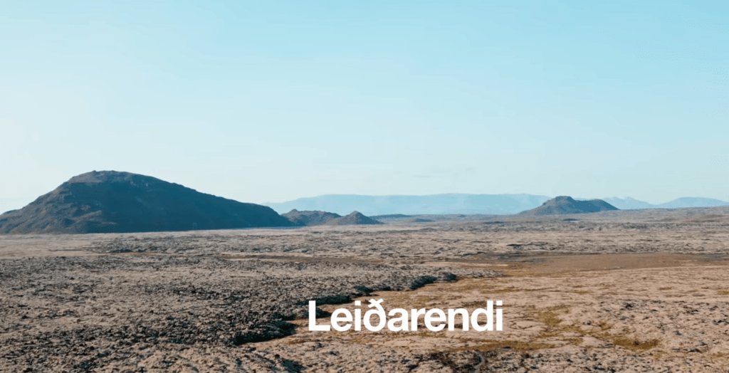 Leiðarendi Lava Cave lava tunnel in Iceland on the Reykjanes peninsula 