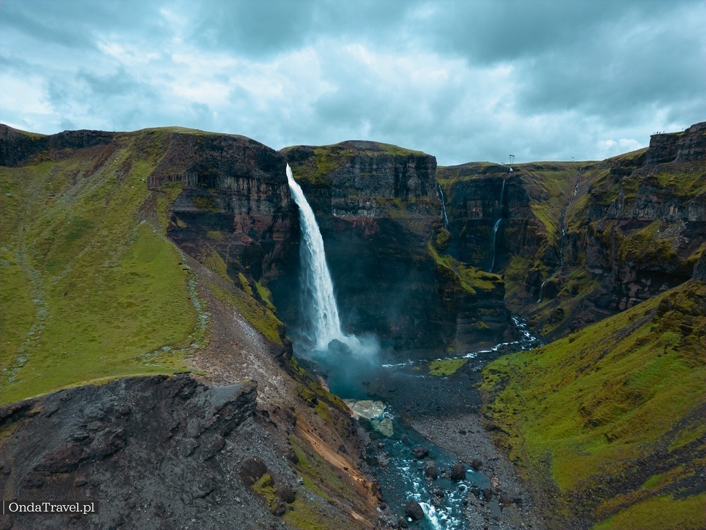 Haifoss Waterfall Iceland Interior / Highlands of Iceland