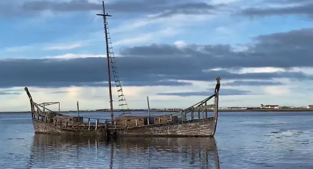 A Viking ship like that expected to be used in the film Credit Gudni Th. Johannesson Facebook -