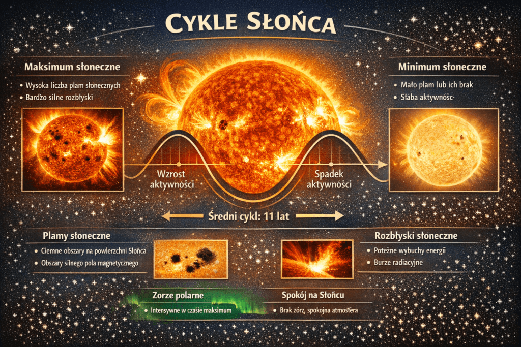 Cykl słoneczny i zorza polarna – dlaczego czasem widać zorzę w Polsce częściej