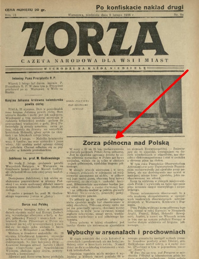 Zorza polarna w polsce widziana w przeszłości . Historia zorzy polarnej w Polsce