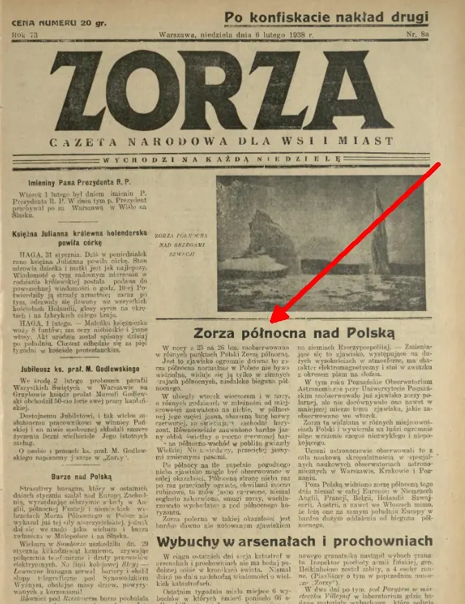 Zorza polarna w polsce widziana w przeszłości . Historia zorzy polarnej w Polsce 