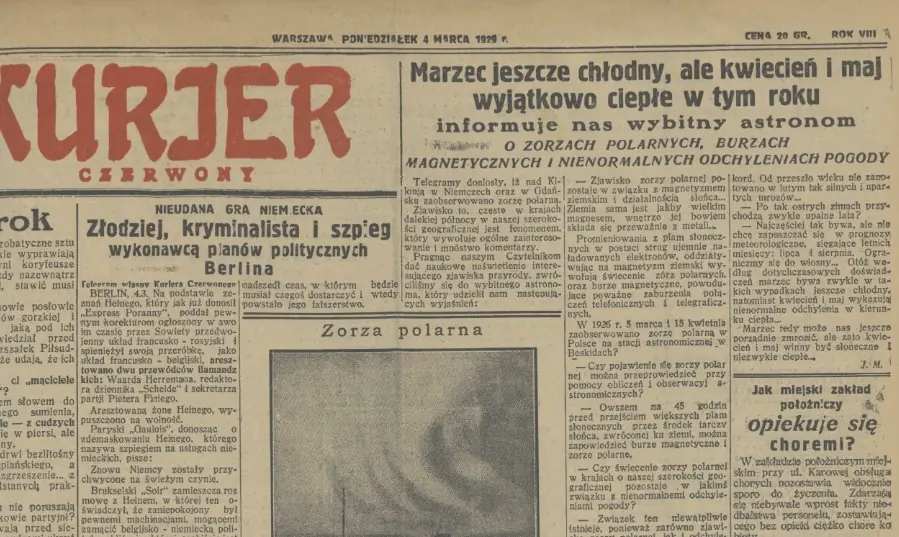 Zorza polarna w polsce widziana w przeszłości . Historia zorzy polarnej w Polsce 