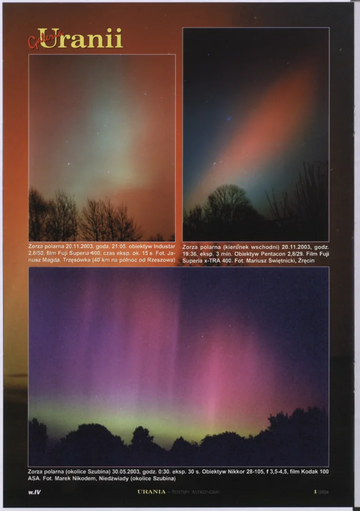 Zorza polarna w polsce widziana w przeszłości . Historia zorzy polarnej w Polsce 