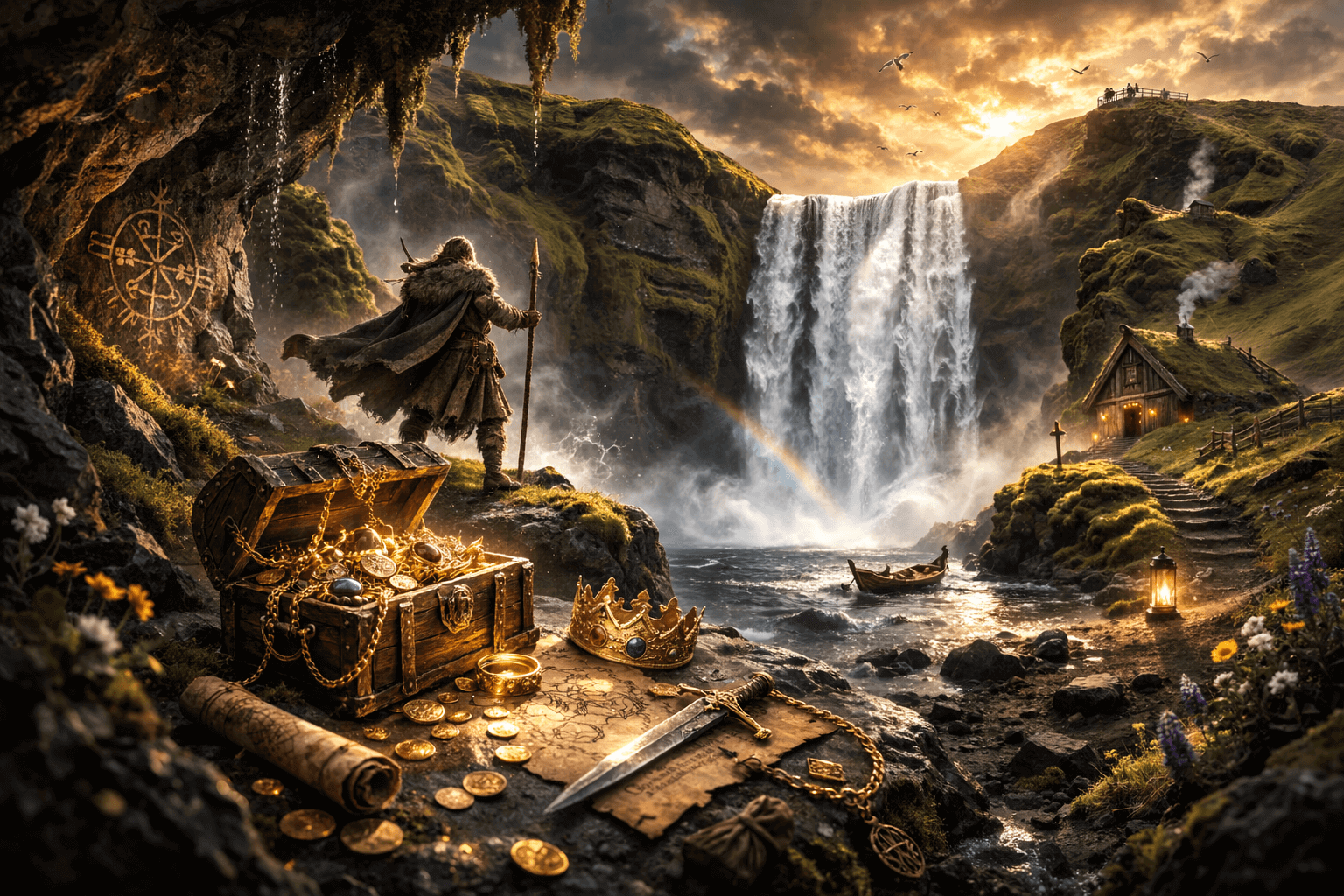 Wodospad Skogafoss Islandia