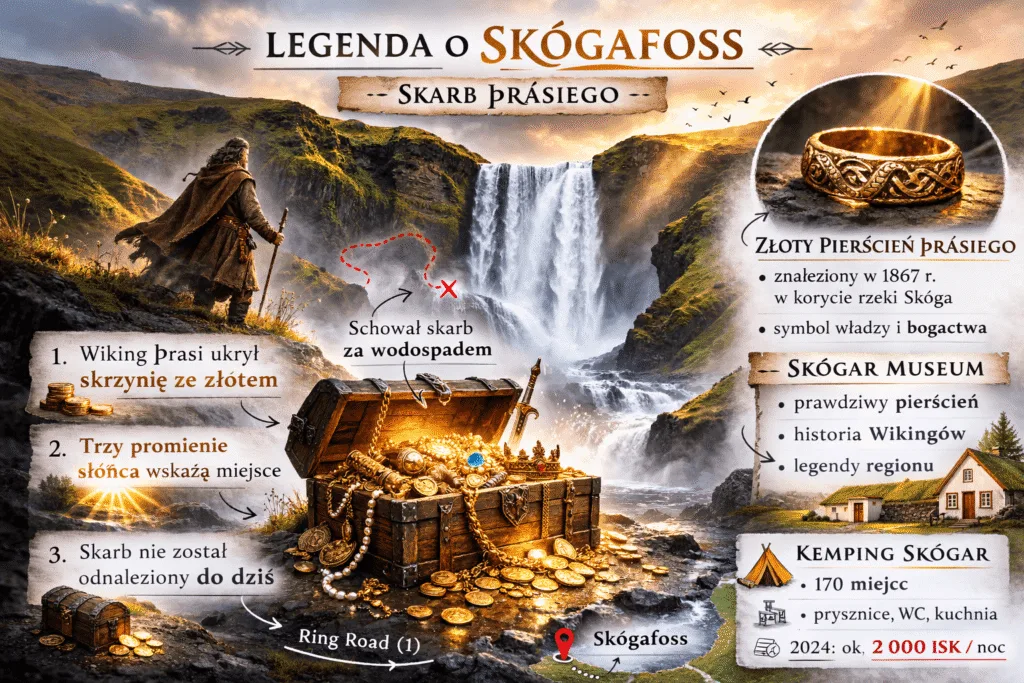 Legends of Skogafoss Waterfall Iceland by OndaTravel.pl