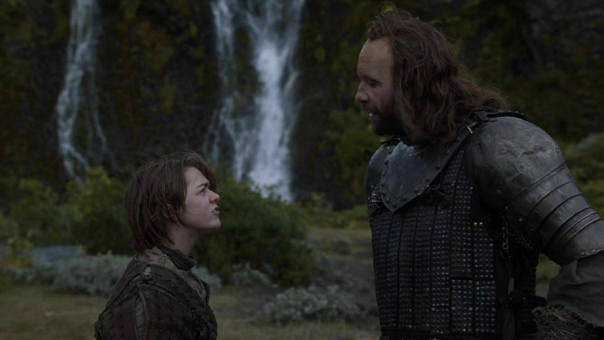 《权力的游戏》中 Arya Stark 与猎狗在冰岛 Gjáin 山谷 - Copyrights HBO