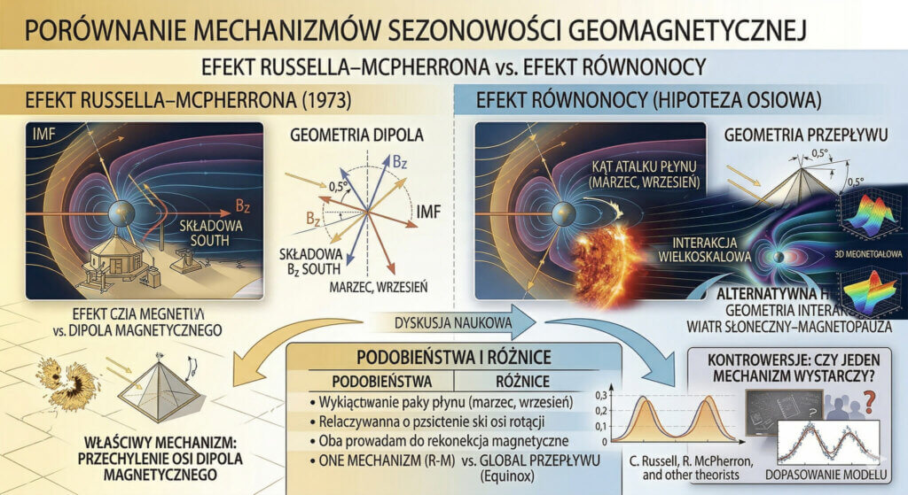 El efecto del equinoccio y el efecto Russell–McPherron: por qué la aurora aparece en Polonia