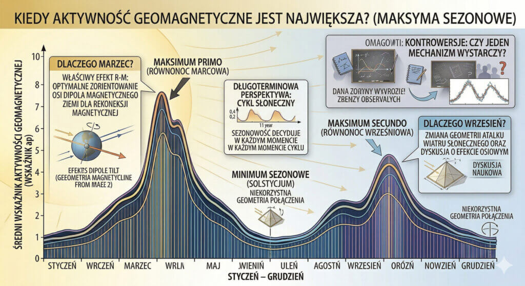 El efecto del equinoccio y el efecto Russell–McPherron: por qué la aurora aparece en Polonia