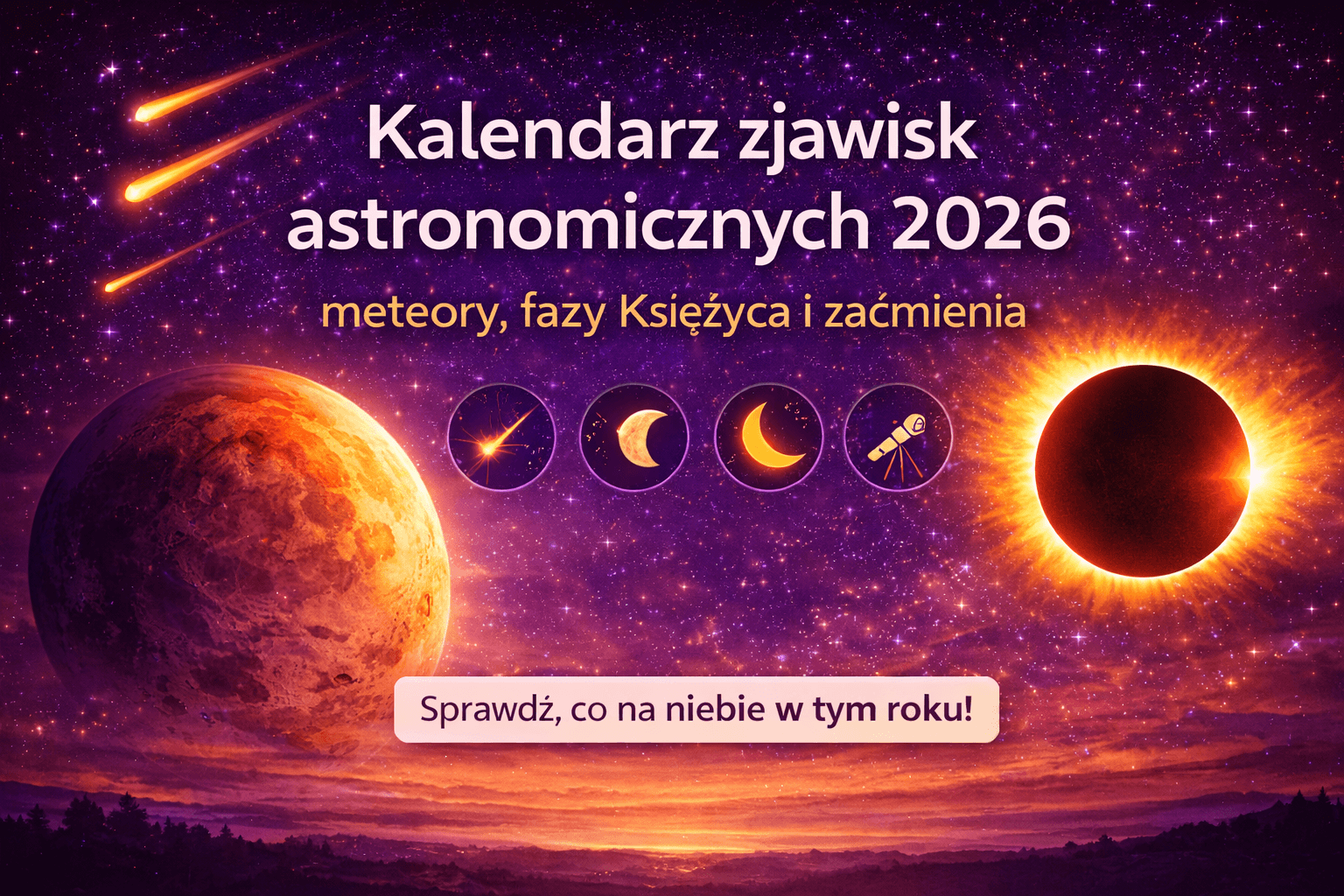 Kalendarz zjawisk astronomicznych 2026