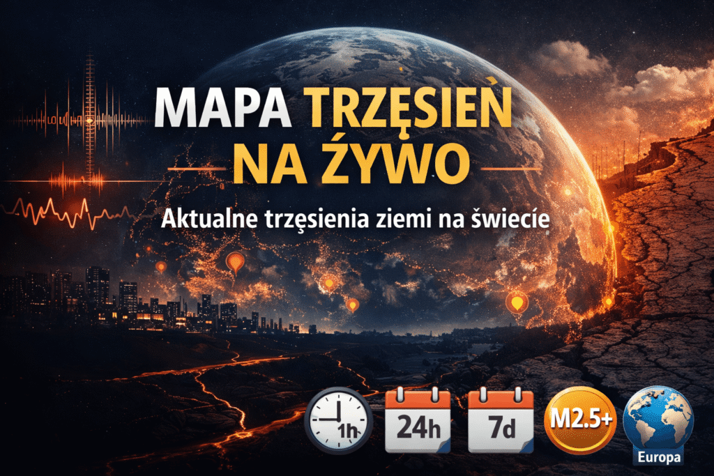 Mapa trzęsień ziemi na żywo