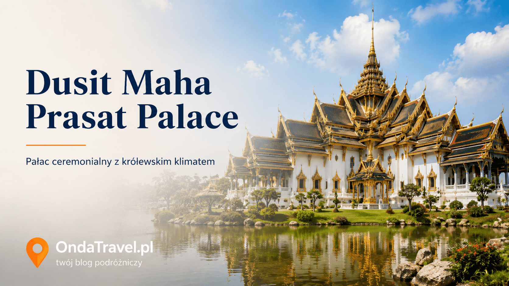 Dusit Maha Prasat Palace w Ancient City Bangkok, pałacowa architektura tajska w Mueang Boran