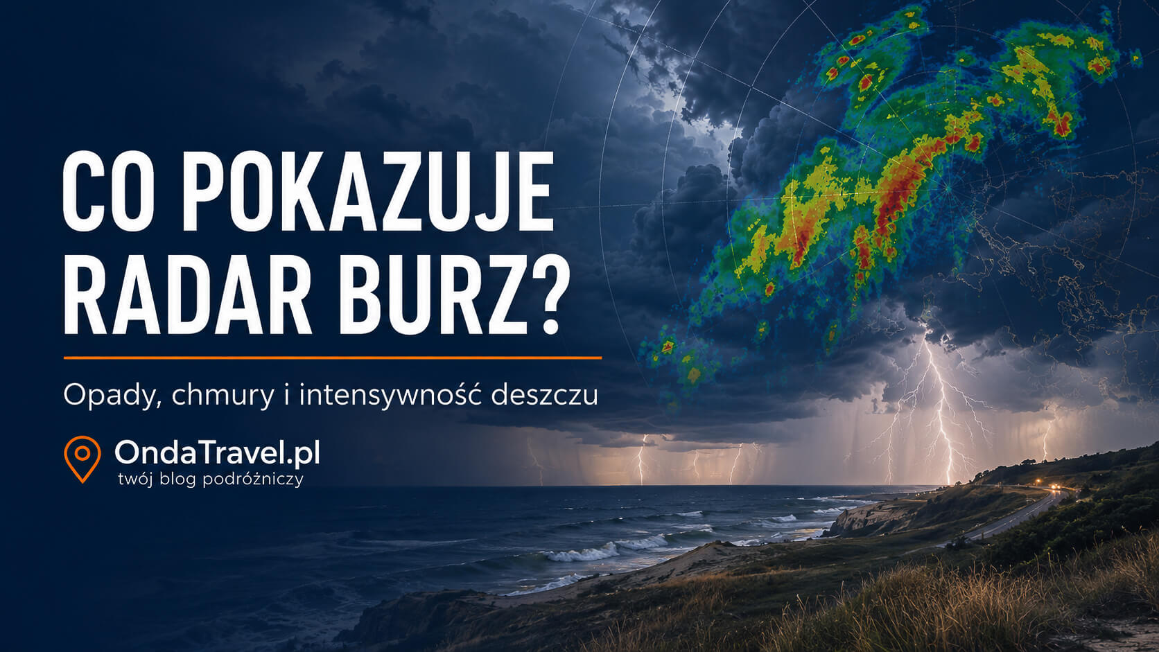 What a storm radar shows — precipitation, clouds and rain intensity