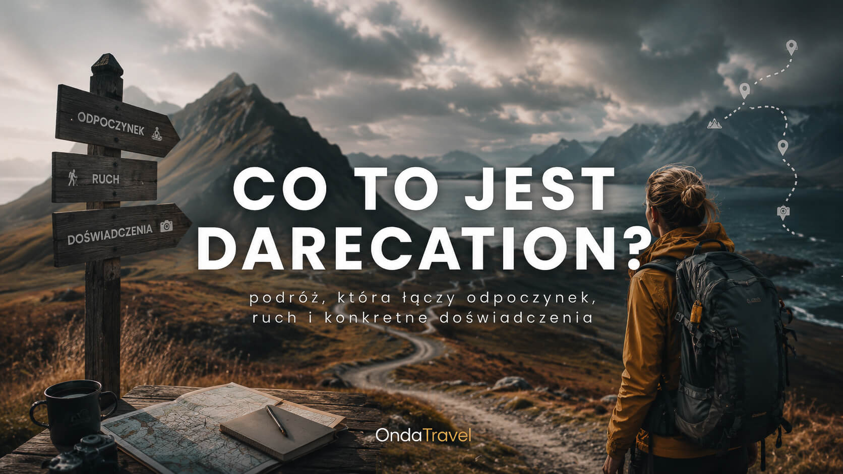 Grafika sekcyjna wyjaśniająca, czym jest darecation i wakacje z wyzwaniem.