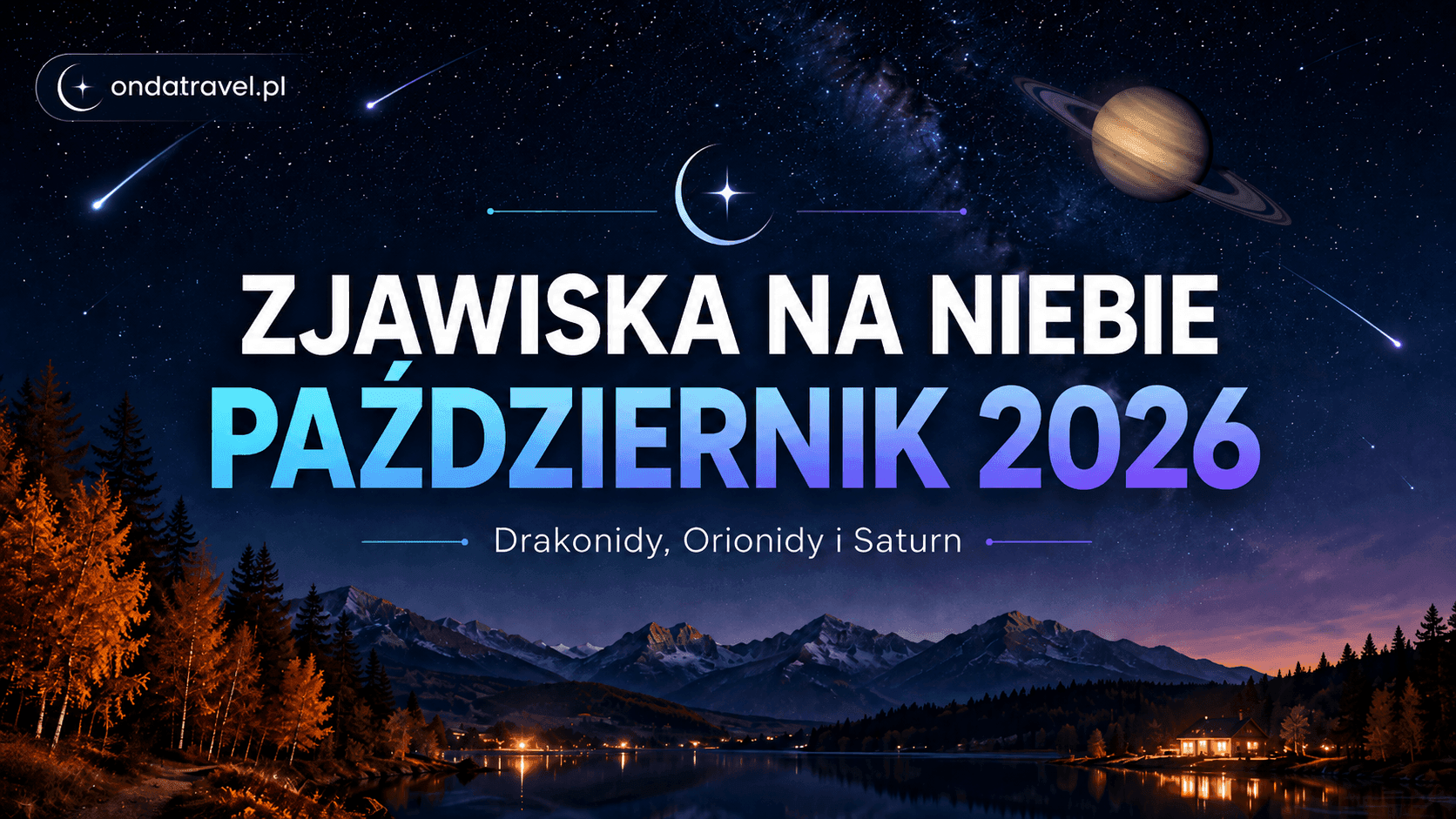 Zjawiska na niebie w październiku 2026 – Drakonidy, Orionidy i Saturn