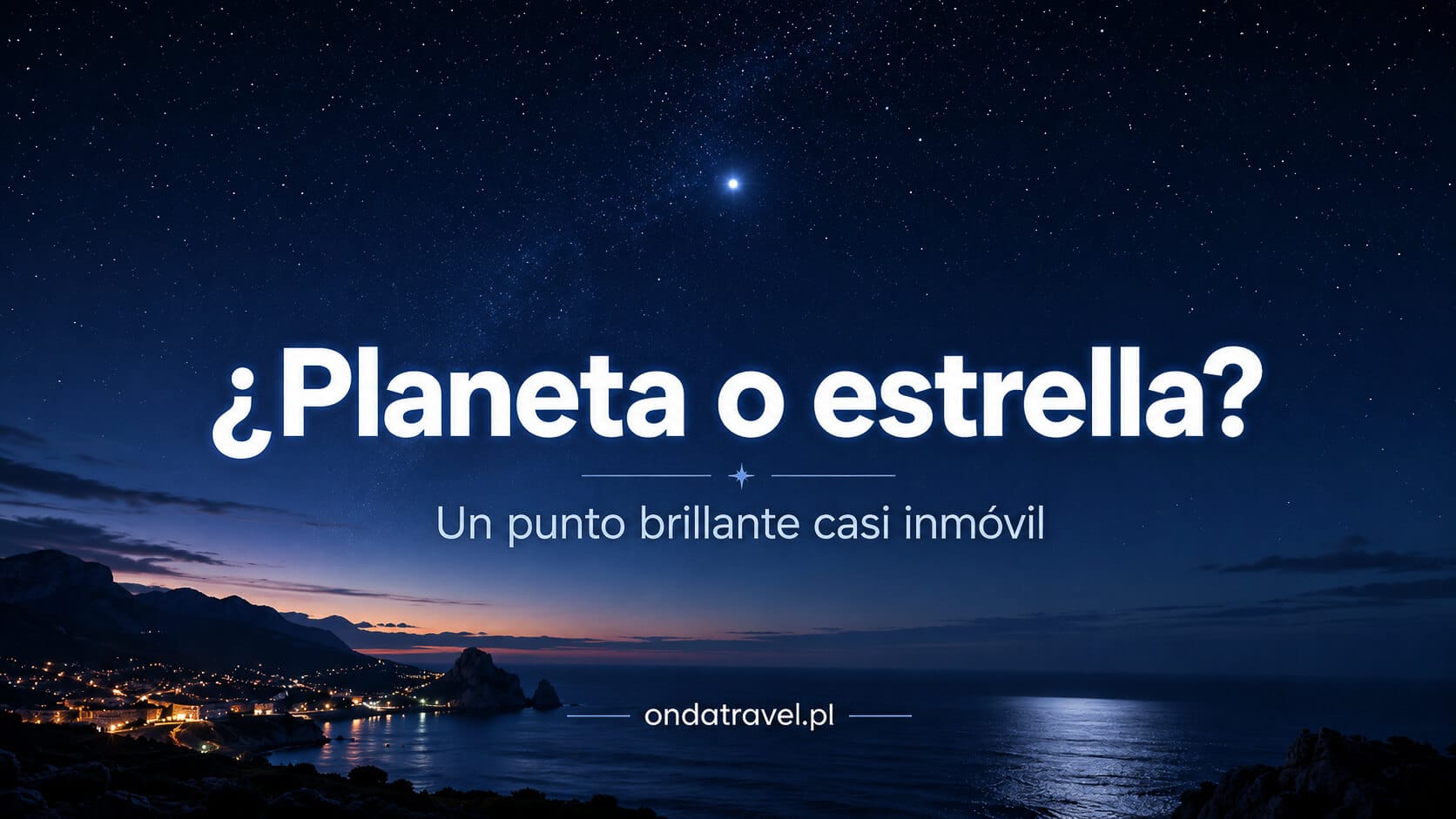 Punto brillante en el cielo nocturno para comparar un planeta y una estrella