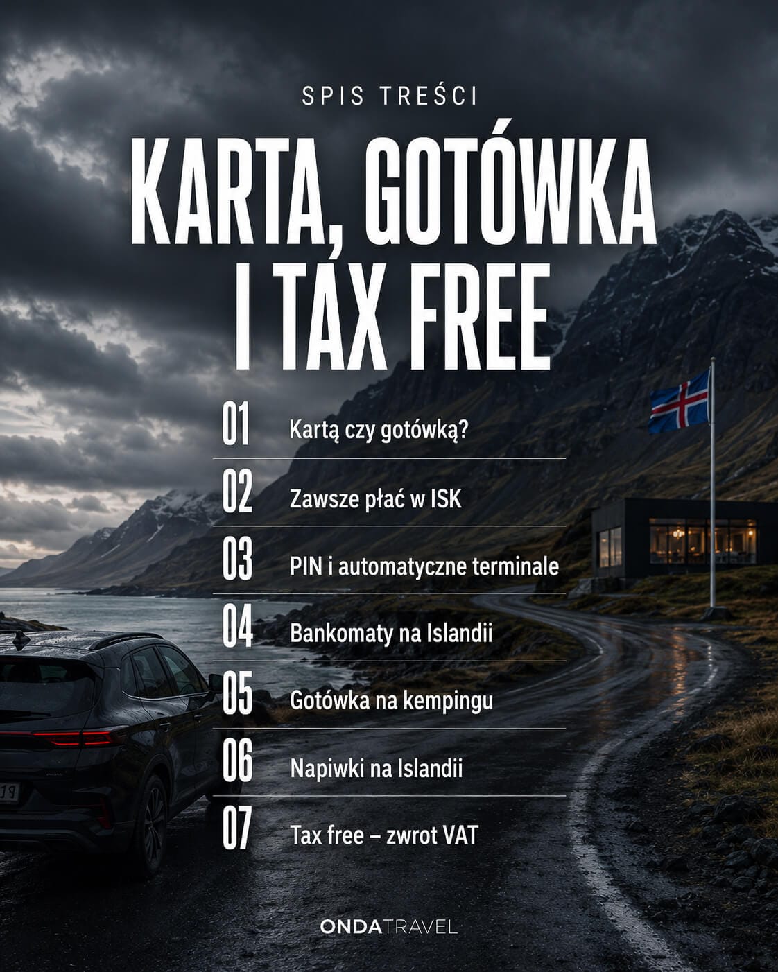 Karta, gotówka i Tax Free na Islandii – spis treści