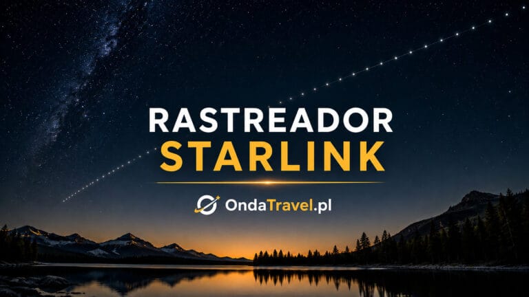 Cadena de satélites Starlink sobre el horizonte