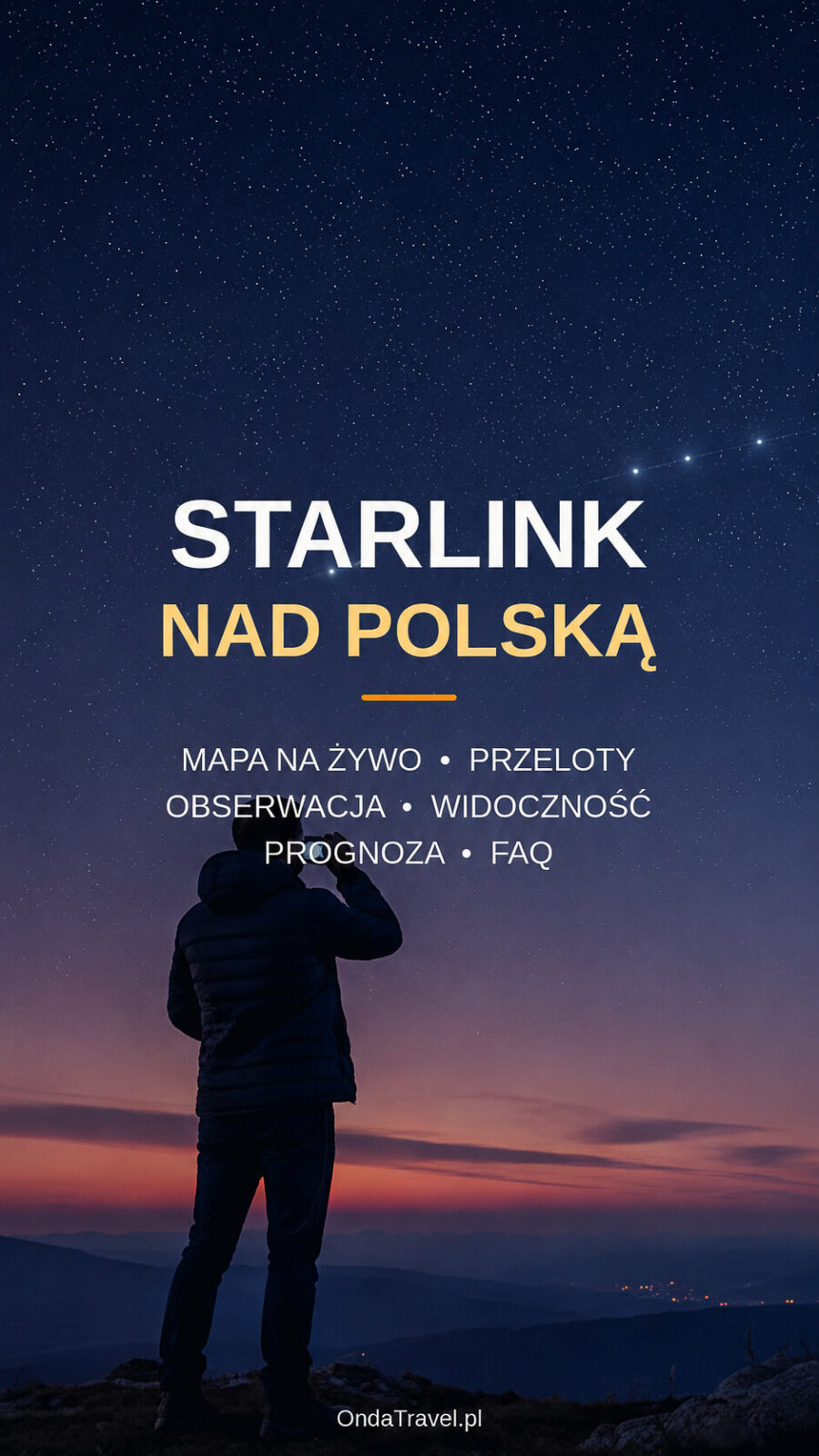 Starlink nad Polską – grafika do spisu treści przewodnika
