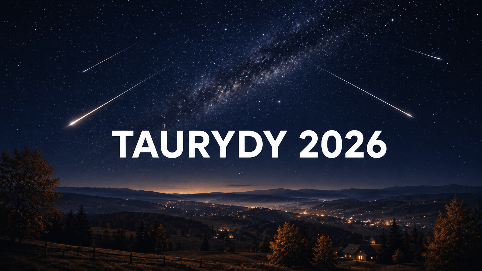 Taurids 2026 — bright meteors and fireballs over an autumn valley
