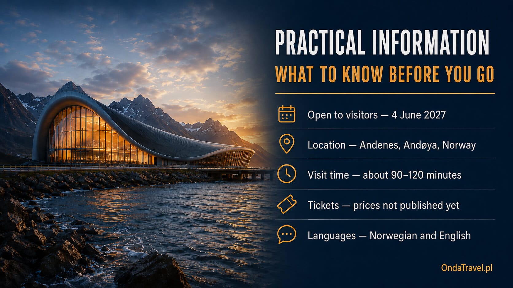 Practical information for visiting The Whale in Andenes