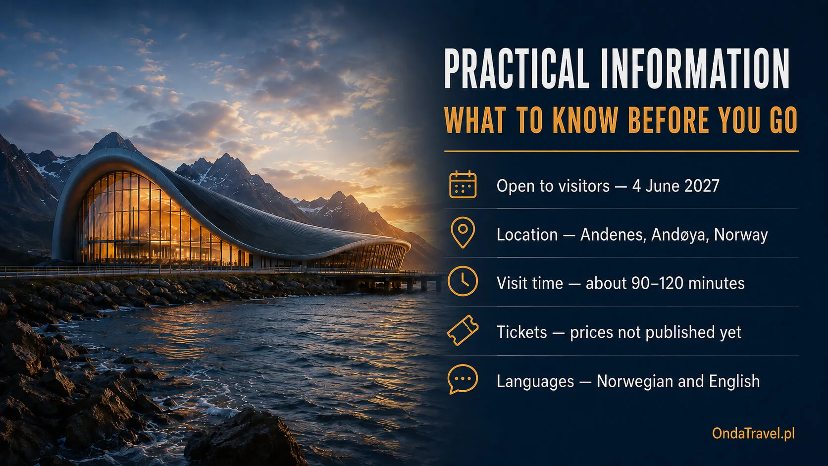 Practical information for visiting The Whale in Andenes