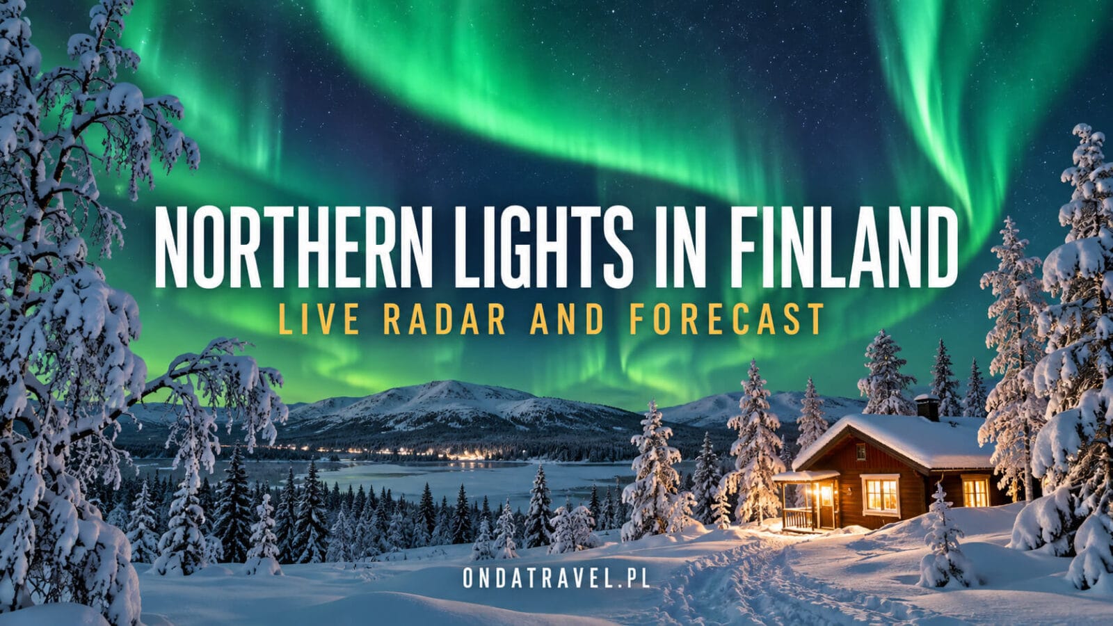 Aurora boreal sobre Abisko y un lago helado en la Laponia sueca.