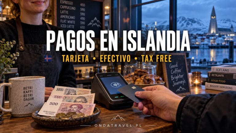 Pago con tarjeta y coronas islandesas en una cafetería de Reikiavik.