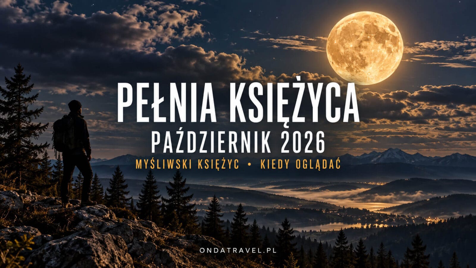 Pełnia Księżyca październik 2026 — kiedy, o której i jak oglądać Myśliwski Księżyc
