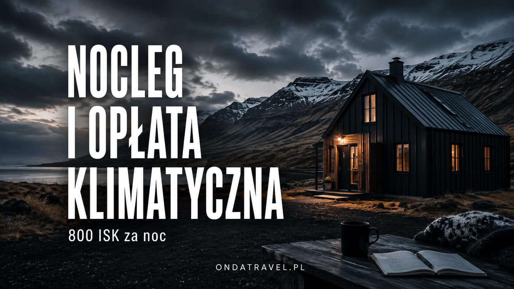 Nocleg w islandzkim domu w górskim krajobrazie – koszty i opłata klimatyczna