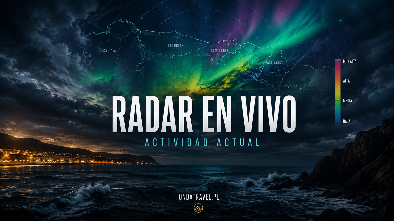 Radar de aurora boreal en vivo y actividad actual para España