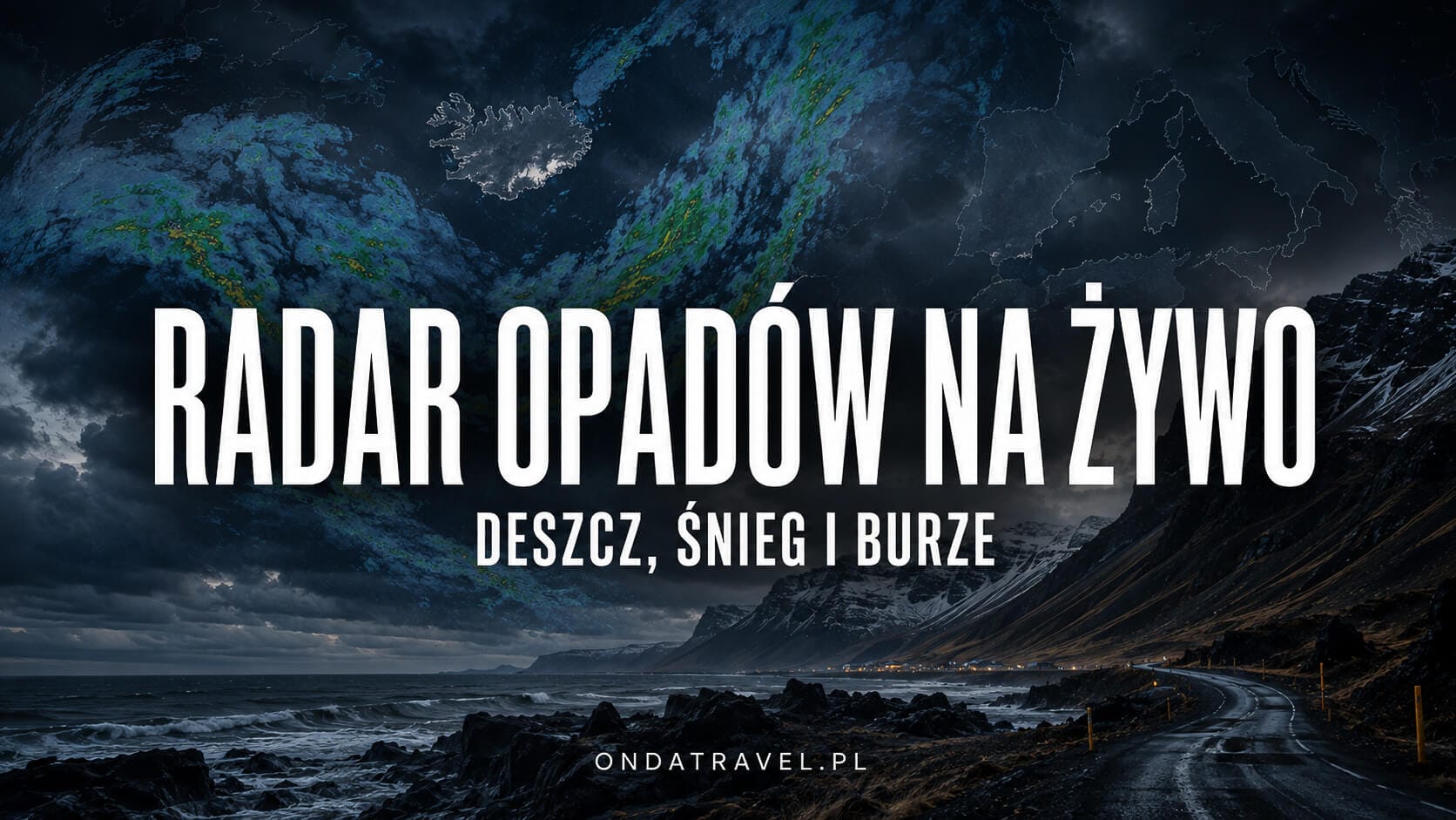 Radar opadów na żywo z mapą deszczu, śniegu i burz