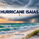 Florida's Gulf Coast as Hurricane Isaias moves inland — illustration for the article, not documentary photography.