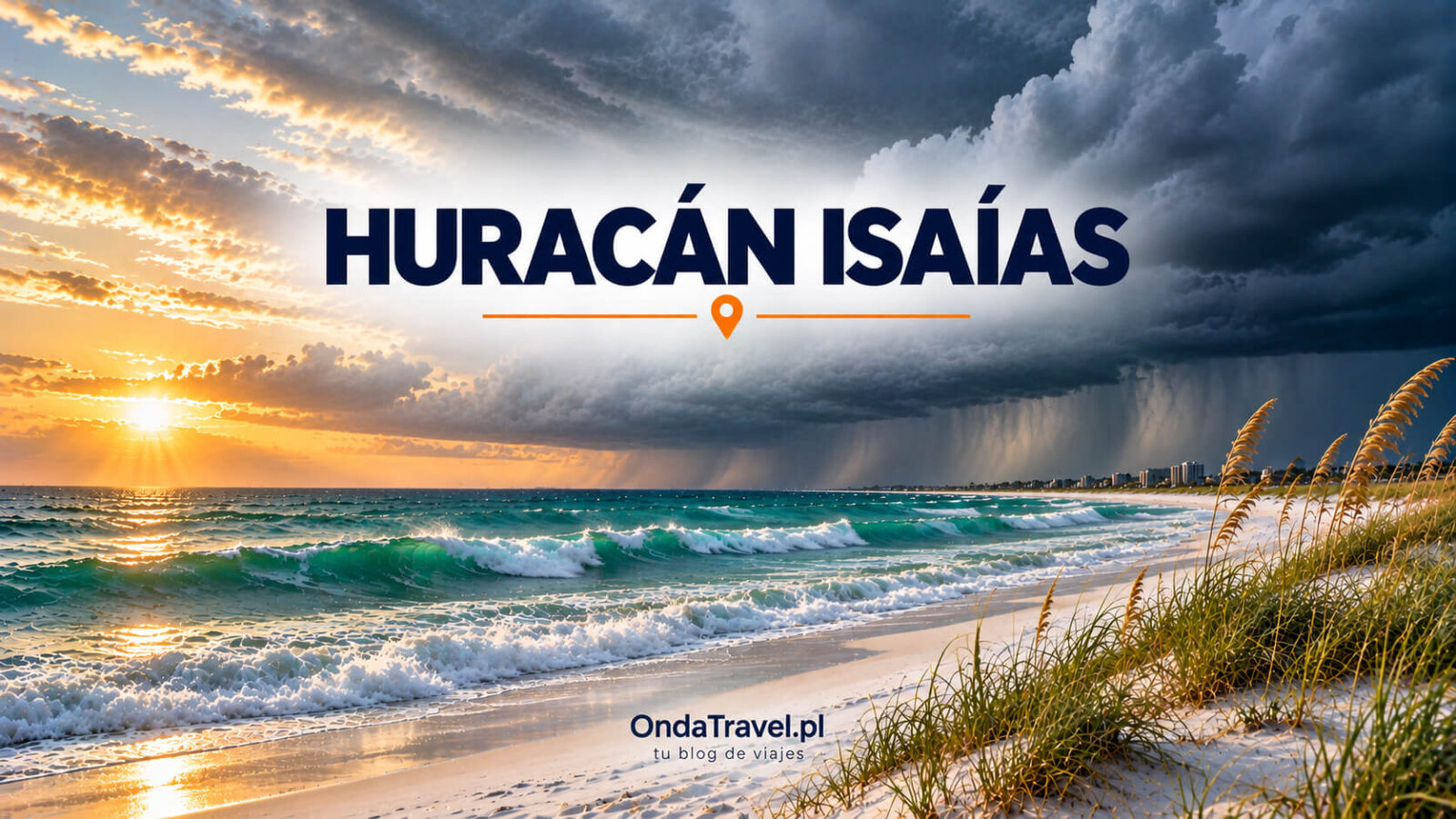 La costa del golfo de Florida tras el paso del huracán Isaías: ilustración del artículo, no fotografía documental.