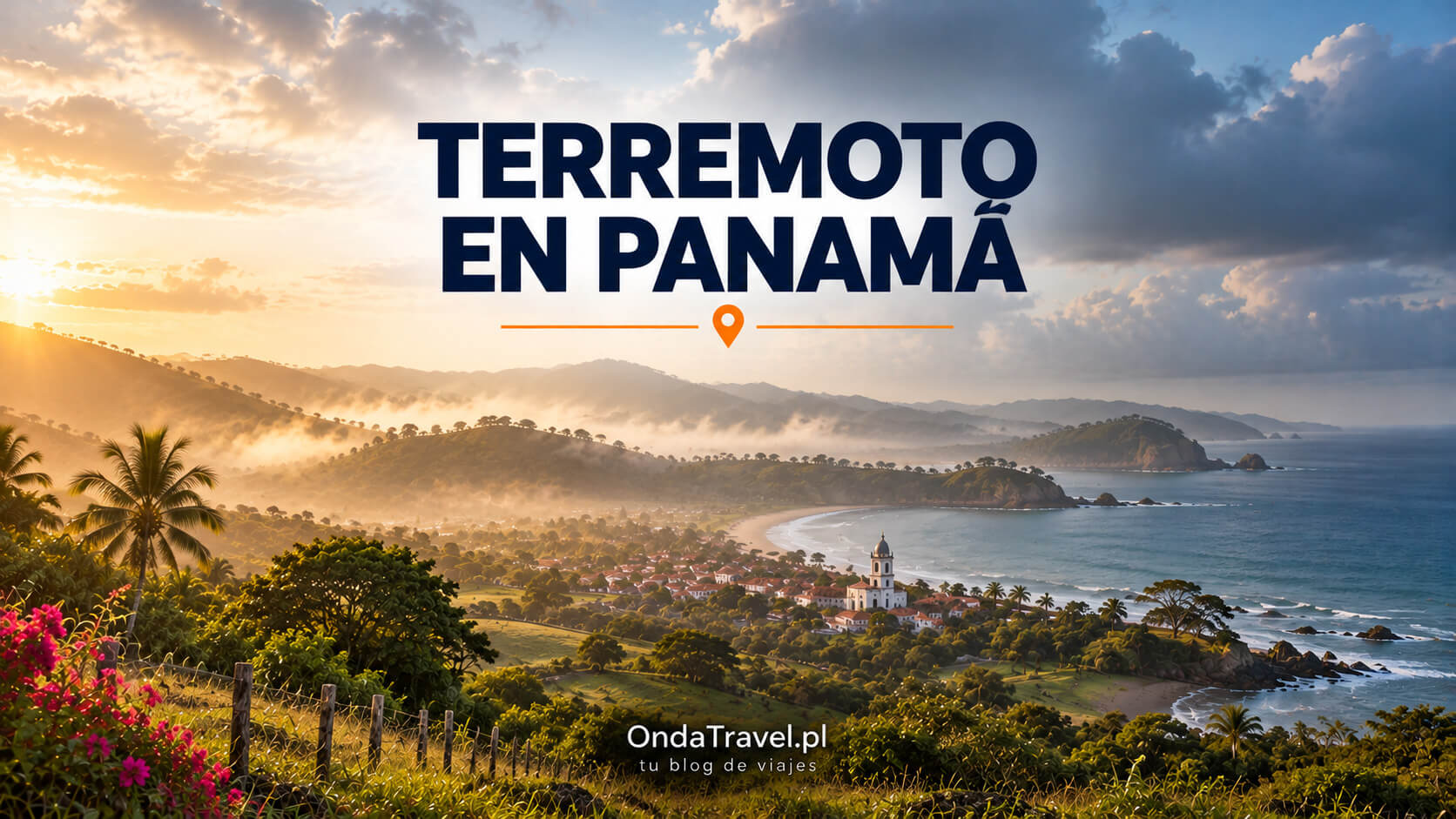 La península de Azuero, en Panamá, al amanecer tras el terremoto M7,7: ilustración del artículo, no fotografía documental.