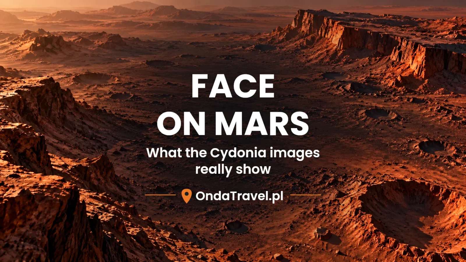 Face on Mars — illustrative cover about the Cydonia images, not documentary photography