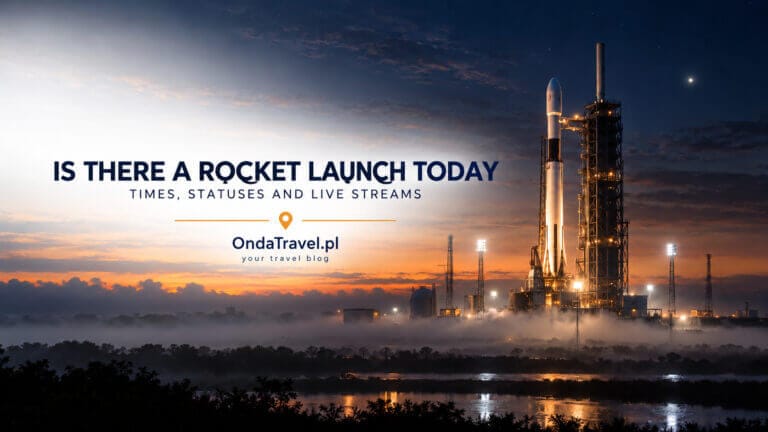 Rocket on the launch pad at dawn